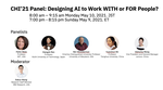 I will moderate a CHI'21 panel discussion on "Designing AI to Work WITH or FOR People?" with Pattie Maes, Xiangshi Ren, Ben Shneiderman, Yuanchun Shi, and Qianying Wang. 